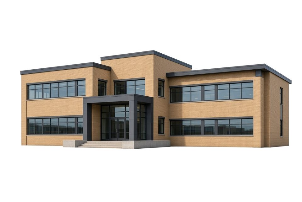 Illustration (not a photograph) of Nobles Government Center, Worthington