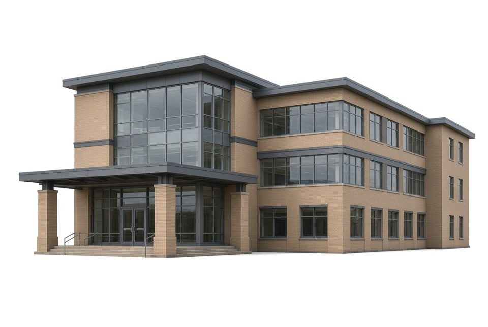 Illustration (not a photograph) of Rice County Government Services Building, Faribault