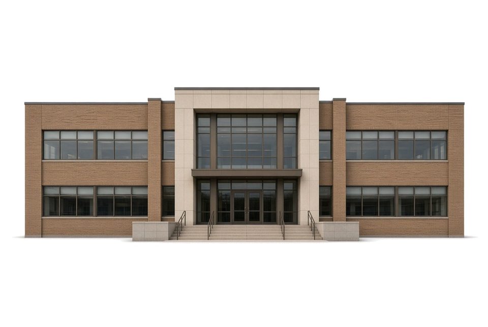 Illustration (not a photograph) of Steele County Administration Center, Owatonna